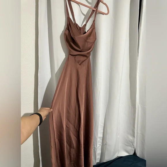 kali maxi dress brown Deme By Gabriella ELIDA MAXI DRESS IN CHOCOLATE BROWN